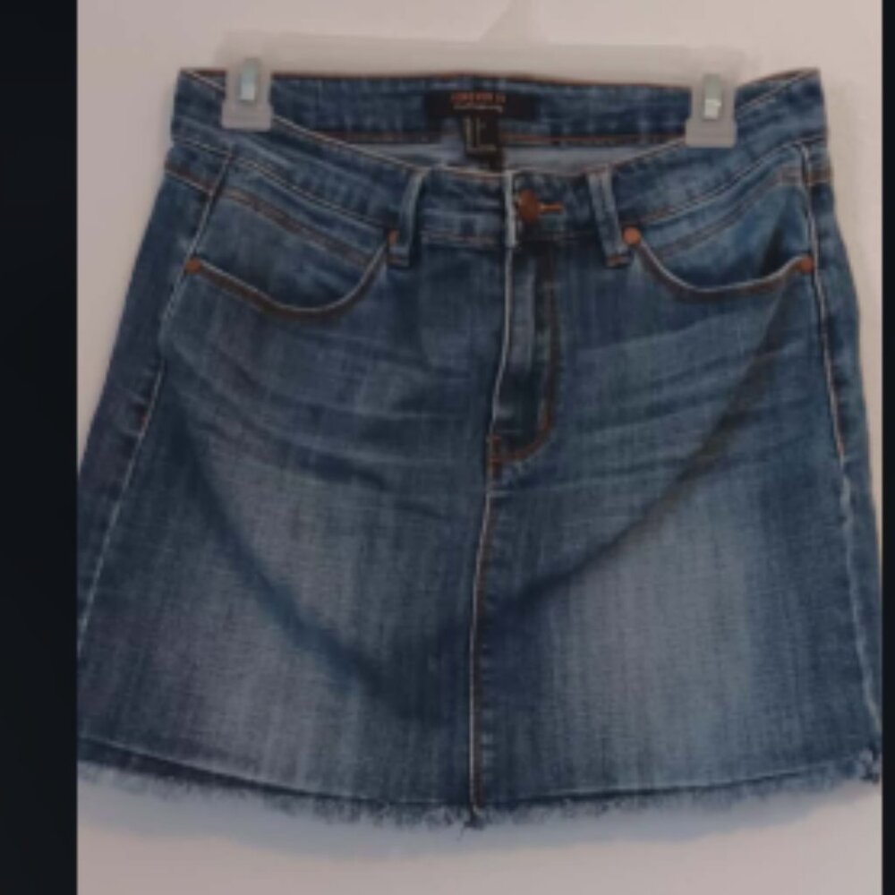 Forever 21 denim mini skirt jean medium wash blue size 10 / Large